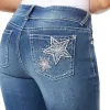 InstaStretch Luscious Curvy Bling Mid-Rise Crop Jeans sold by Wallflower