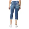 InstaStretch Luscious Curvy Bling Mid-Rise Crop Jeans sold by Wallflower