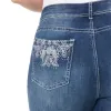 Plus InstaStretch Stretch Luscious Curvy Bling Mid-Rise Crop Jeans sold by Wallflower