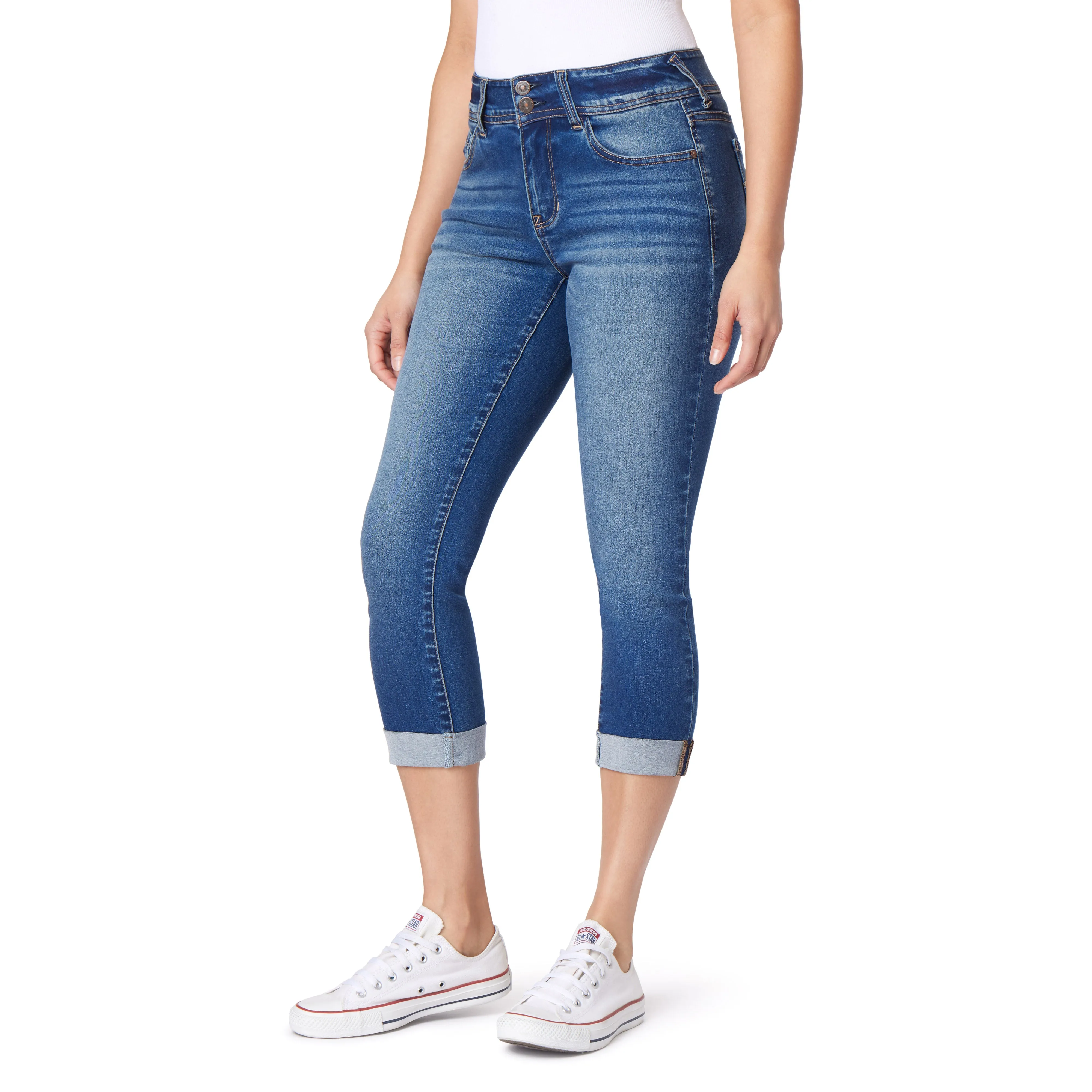 InstaSoft Ultra Mid-Rise Crop Jeans sold by Wallflower product image thumbnail 3