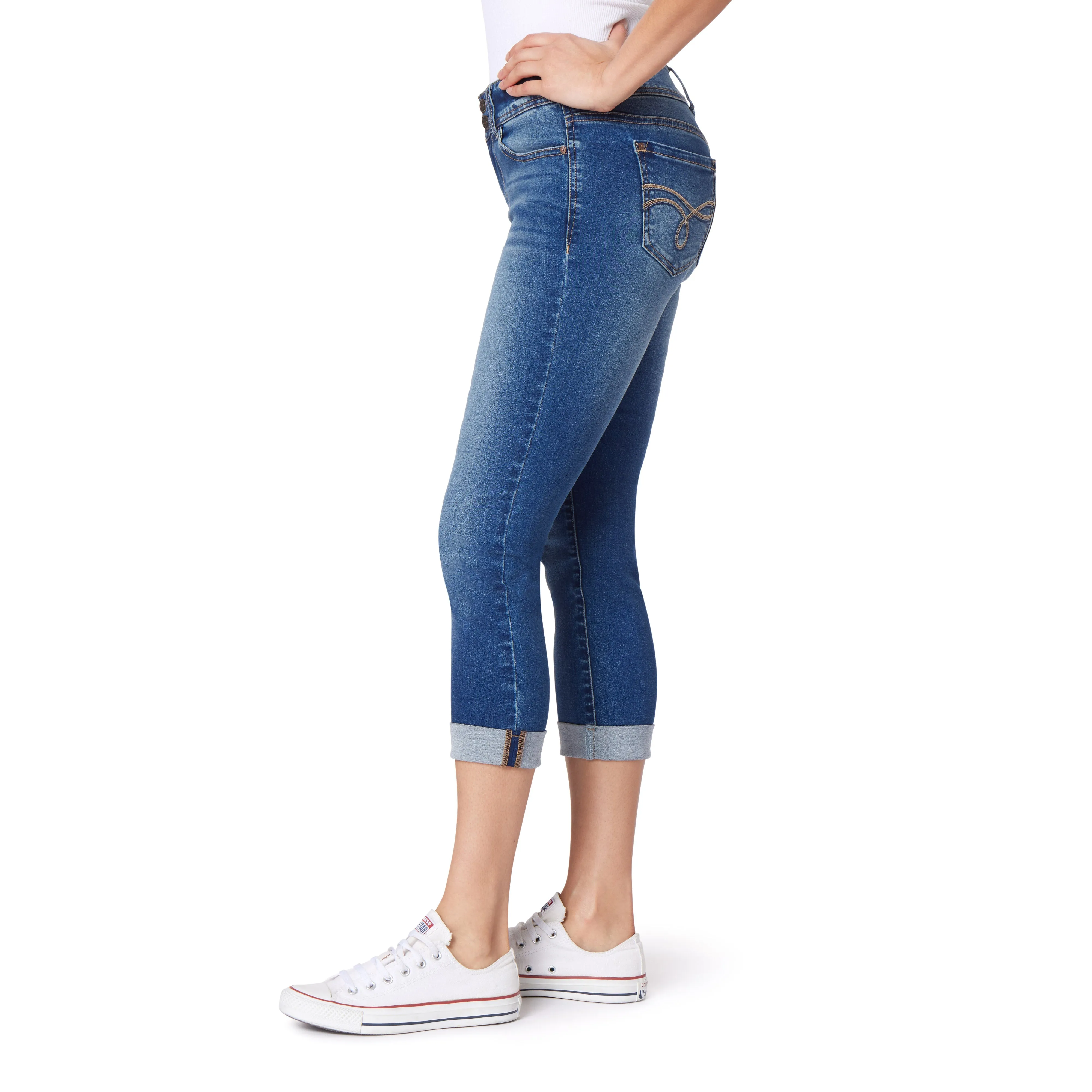 InstaSoft Ultra Mid-Rise Crop Jeans sold by Wallflower product image thumbnail 2
