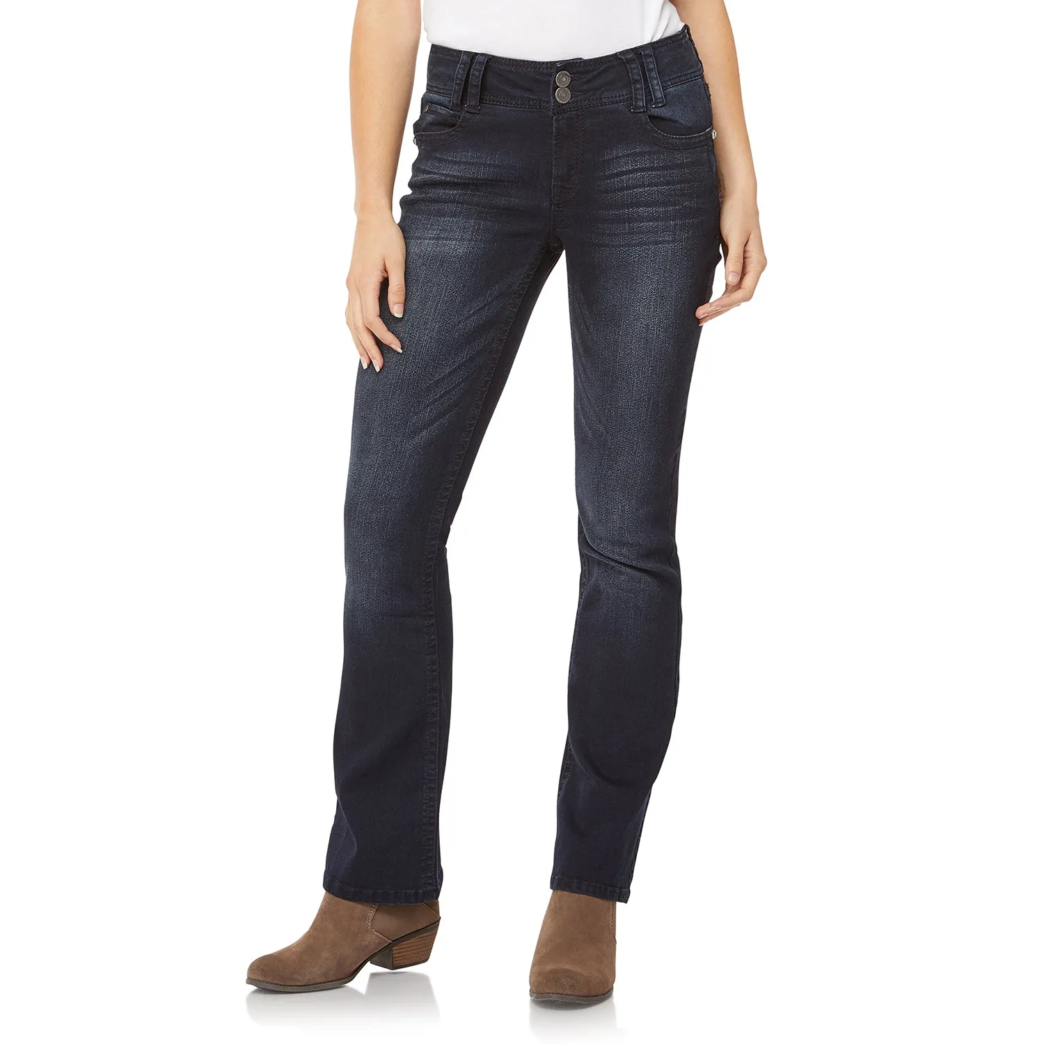 InstaStretch® Luscious Curvy Bootcut Jeans- Short Inseam sold by Wallflower product image thumbnail 5