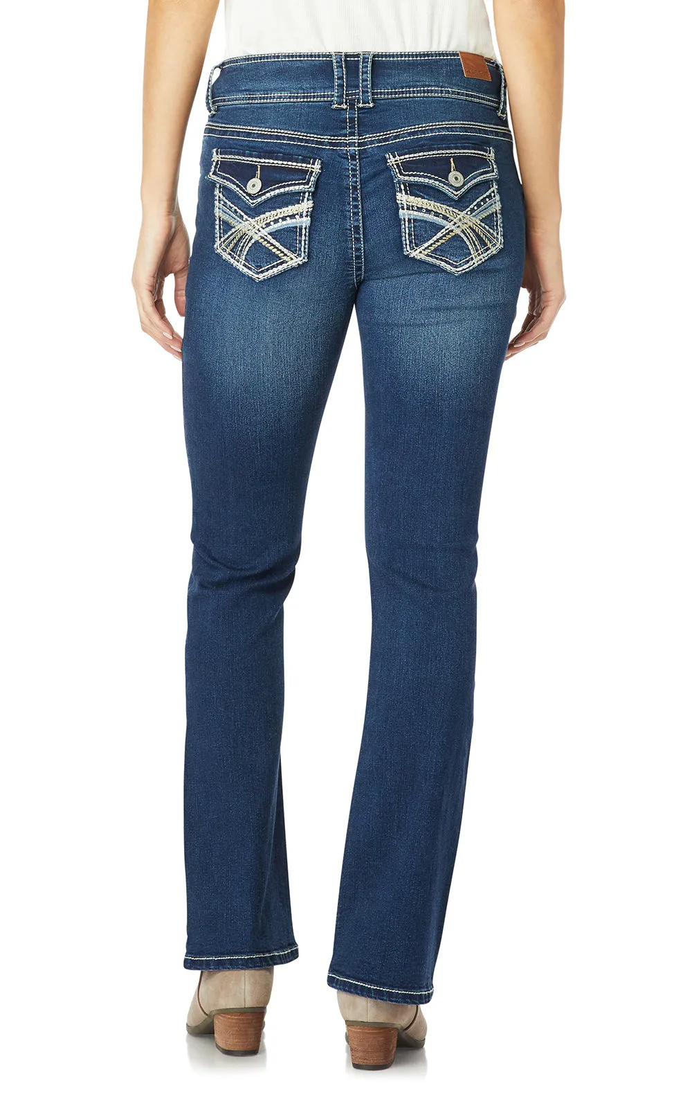 InstaStretch® Luscious Curvy Bootcut Jeans- Short Inseam sold by Wallflower product image thumbnail 4