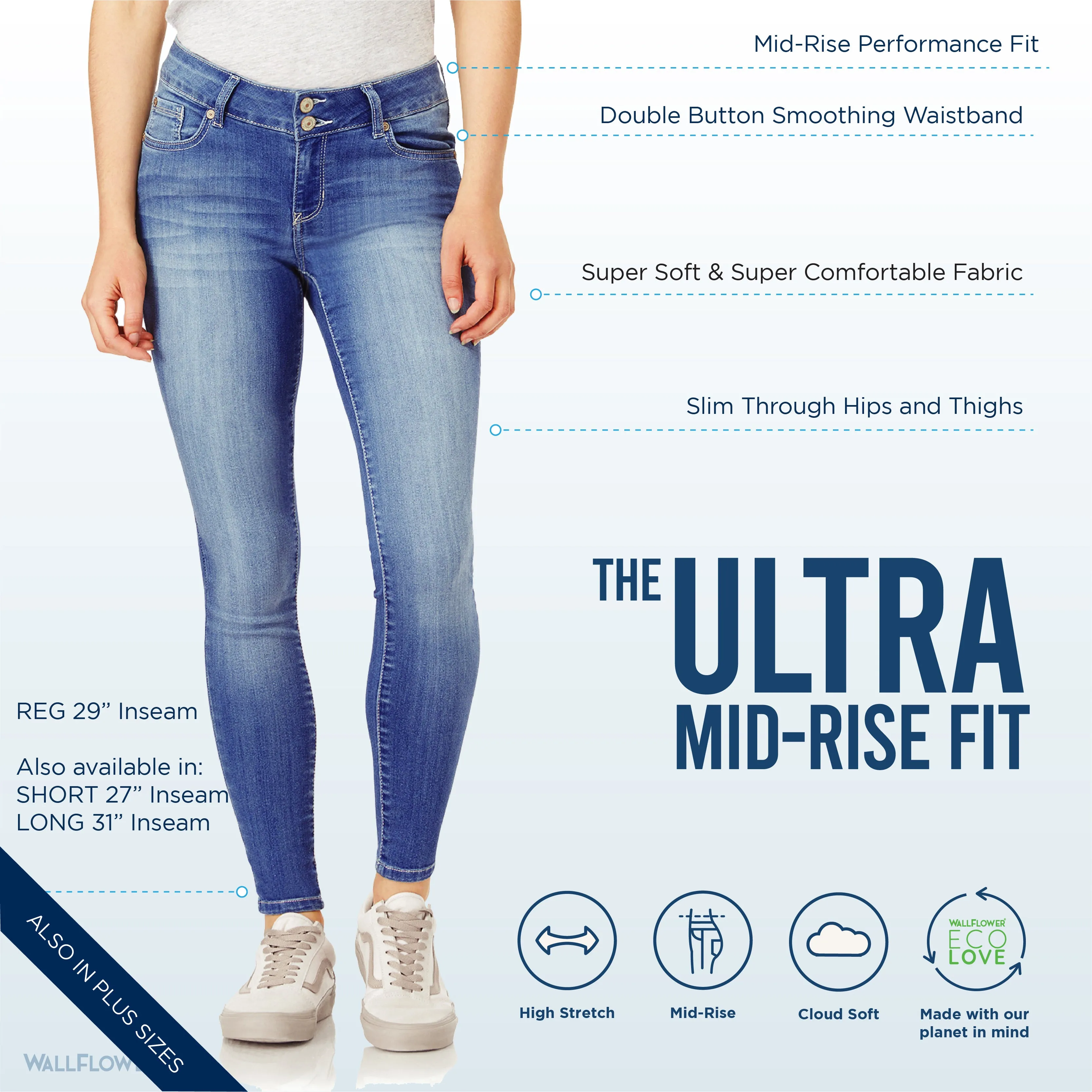 InstaSoft® Ultra Skinny Jeans sold by Wallflower product image thumbnail 5