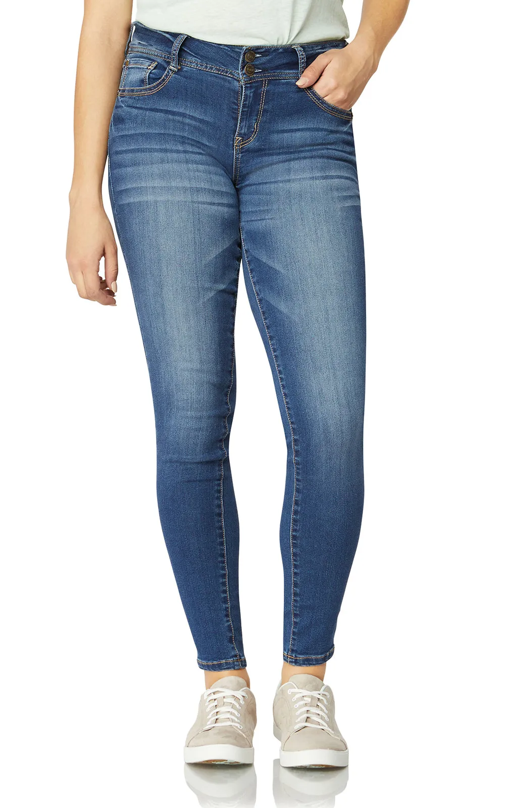 InstaSoft® Ultra Fit Skinny Jeans- Short Inseam sold by Wallflower