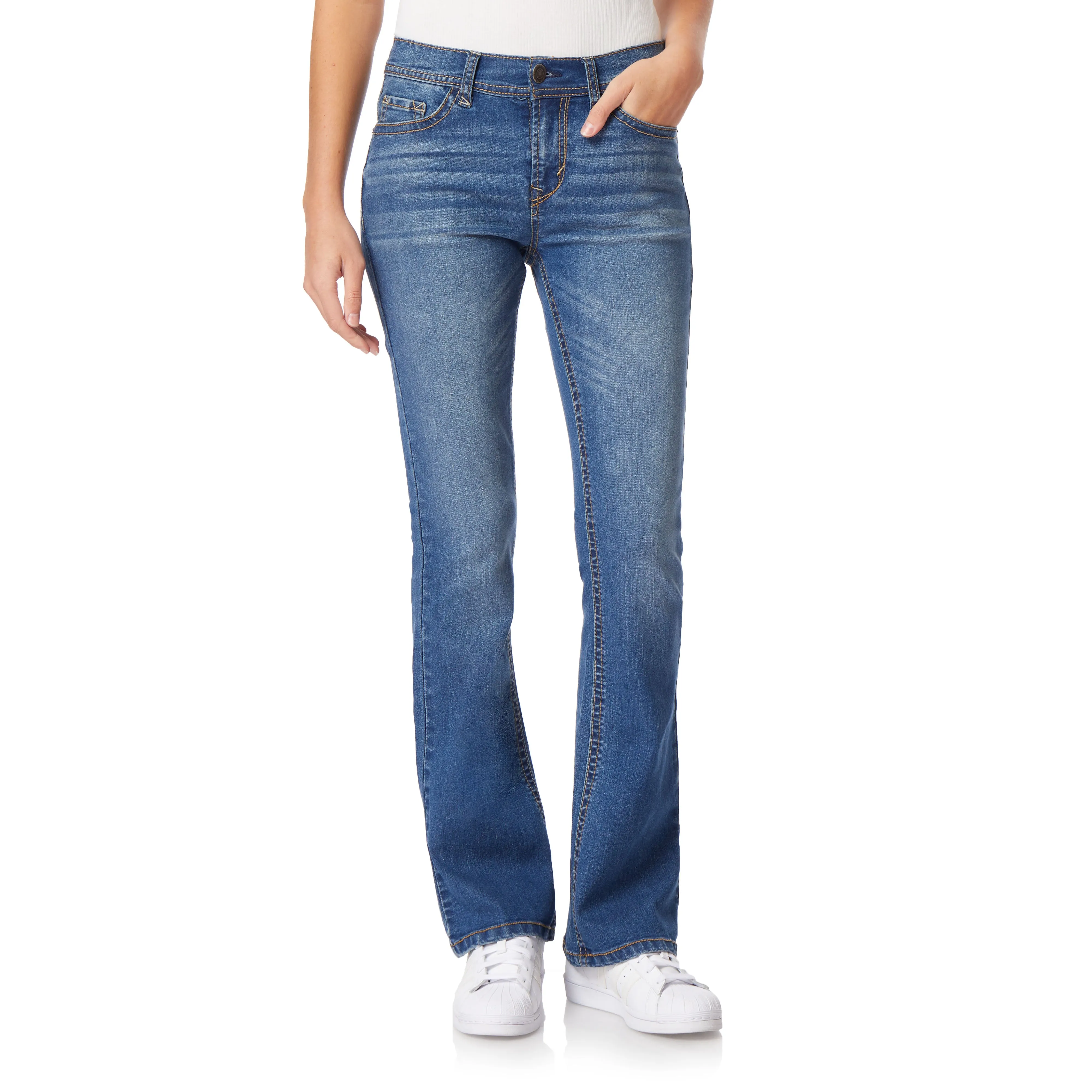 InstaStretch® Mid-Rise Legendary Bootcut Jeans- Long Inseam sold by Wallflower product image thumbnail 5