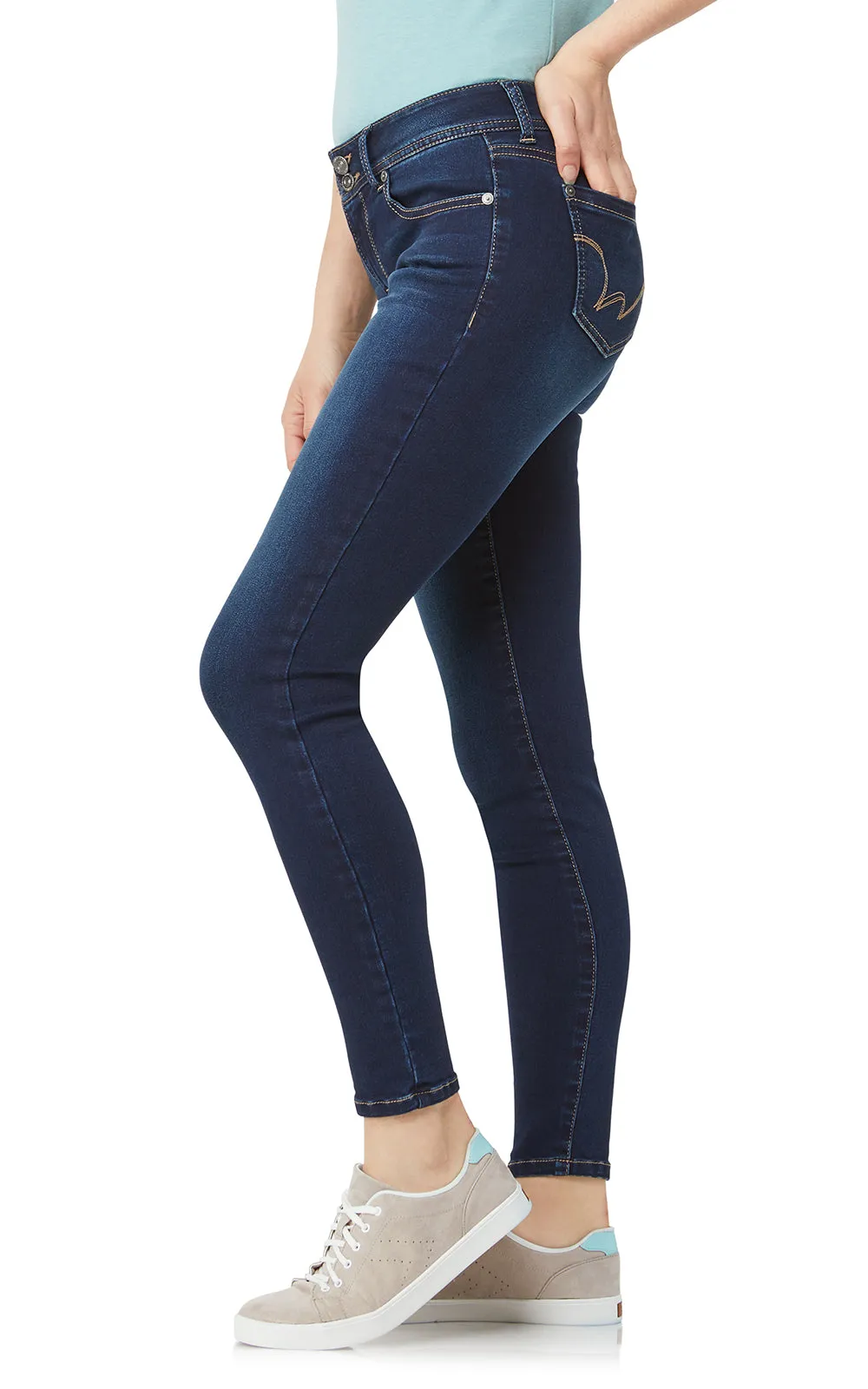 InstaSoft® Ultra Fit Skinny Jeans- Short Inseam sold by Wallflower product image thumbnail 2