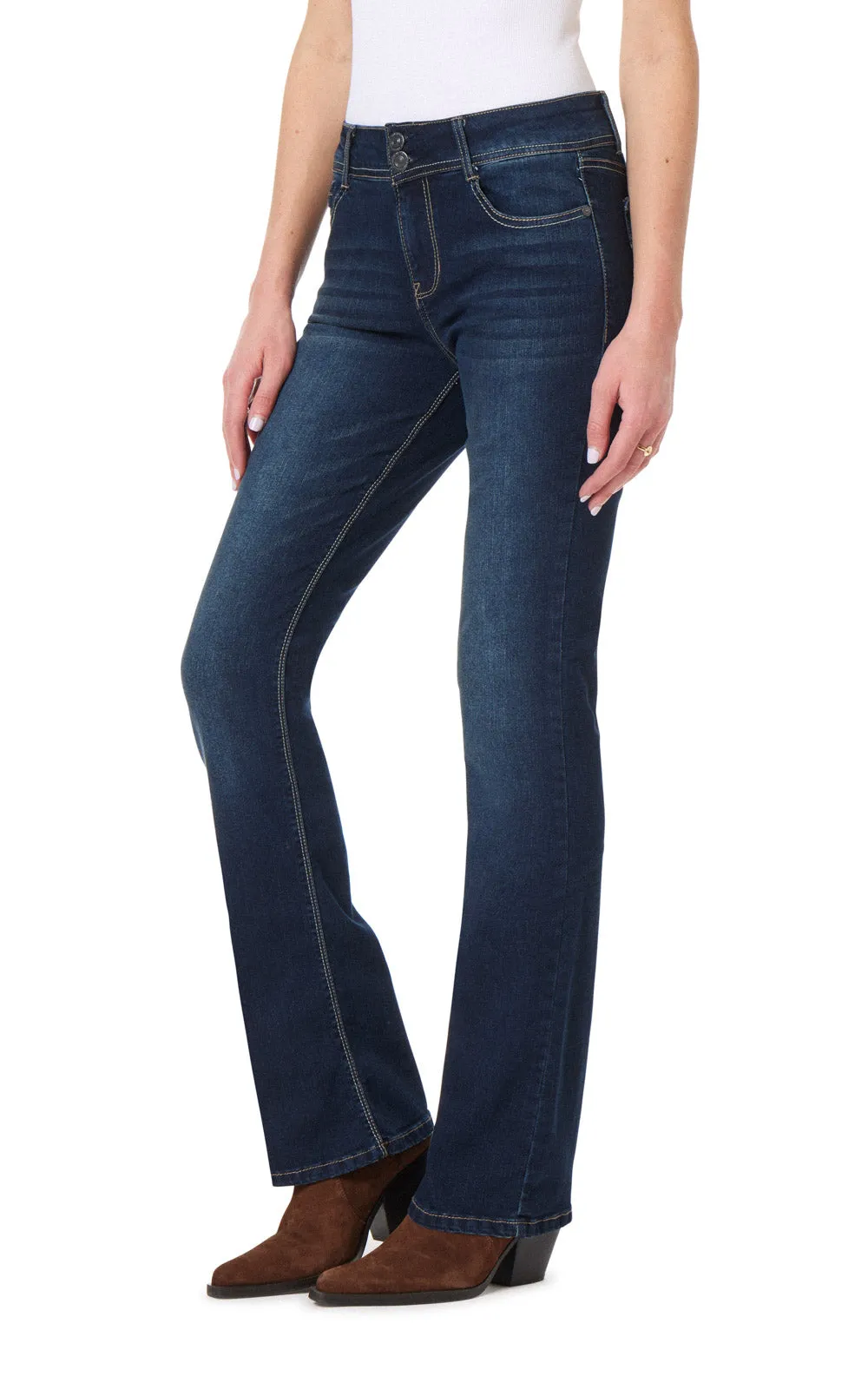 InstaStretch® Luscious Curvy Bootcut Jeans sold by Wallflower product image thumbnail 3