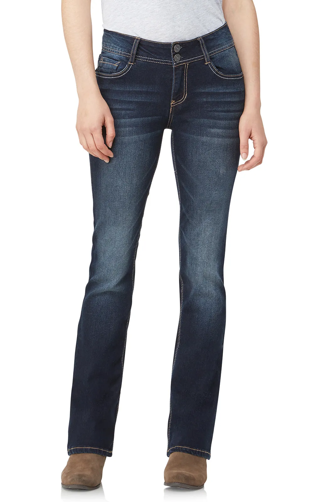 InstaStretch® Luscious Curvy Bootcut Jeans- Long Inseam sold by Wallflower