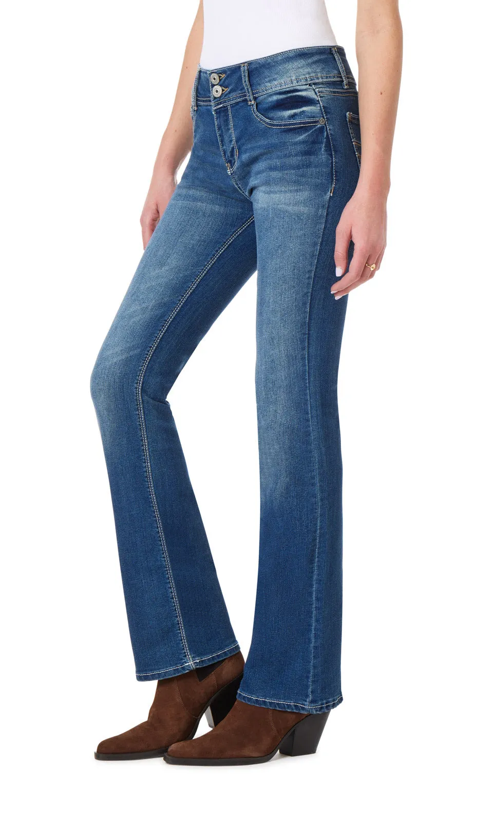 InstaStretch® Luscious Curvy Bootcut Jeans- Long Inseam sold by Wallflower product image thumbnail 5