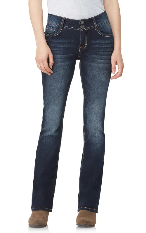 InstaStretch Luscious Curvy Bootcut Jeans- Short Inseam sold by Wallflower