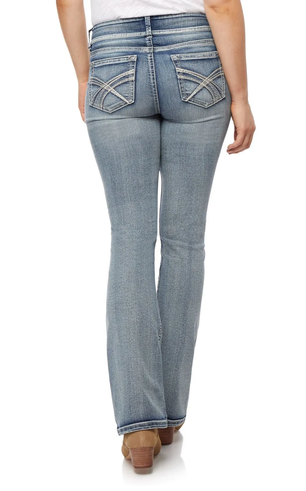 InstaStretch® Luscious Curvy Bootcut Jeans- Short Inseam sold by Wallflower product image thumbnail 3