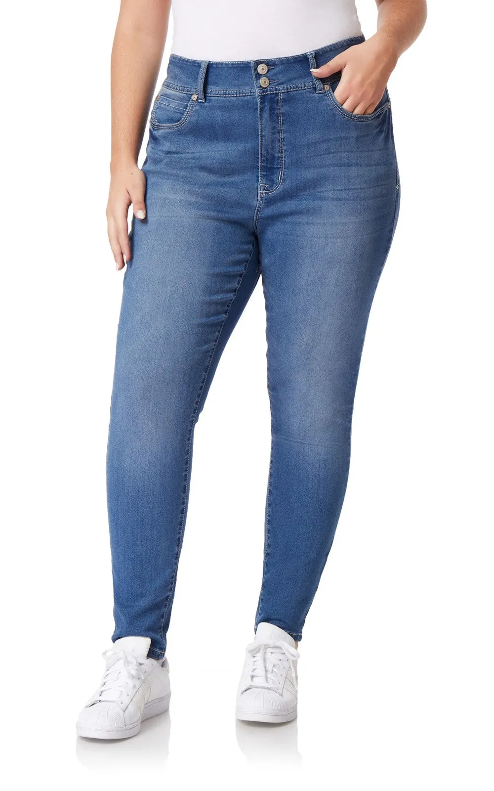 Plus InstaSoft® Ultra Fit Skinny Jeans sold by Wallflower product image thumbnail 4