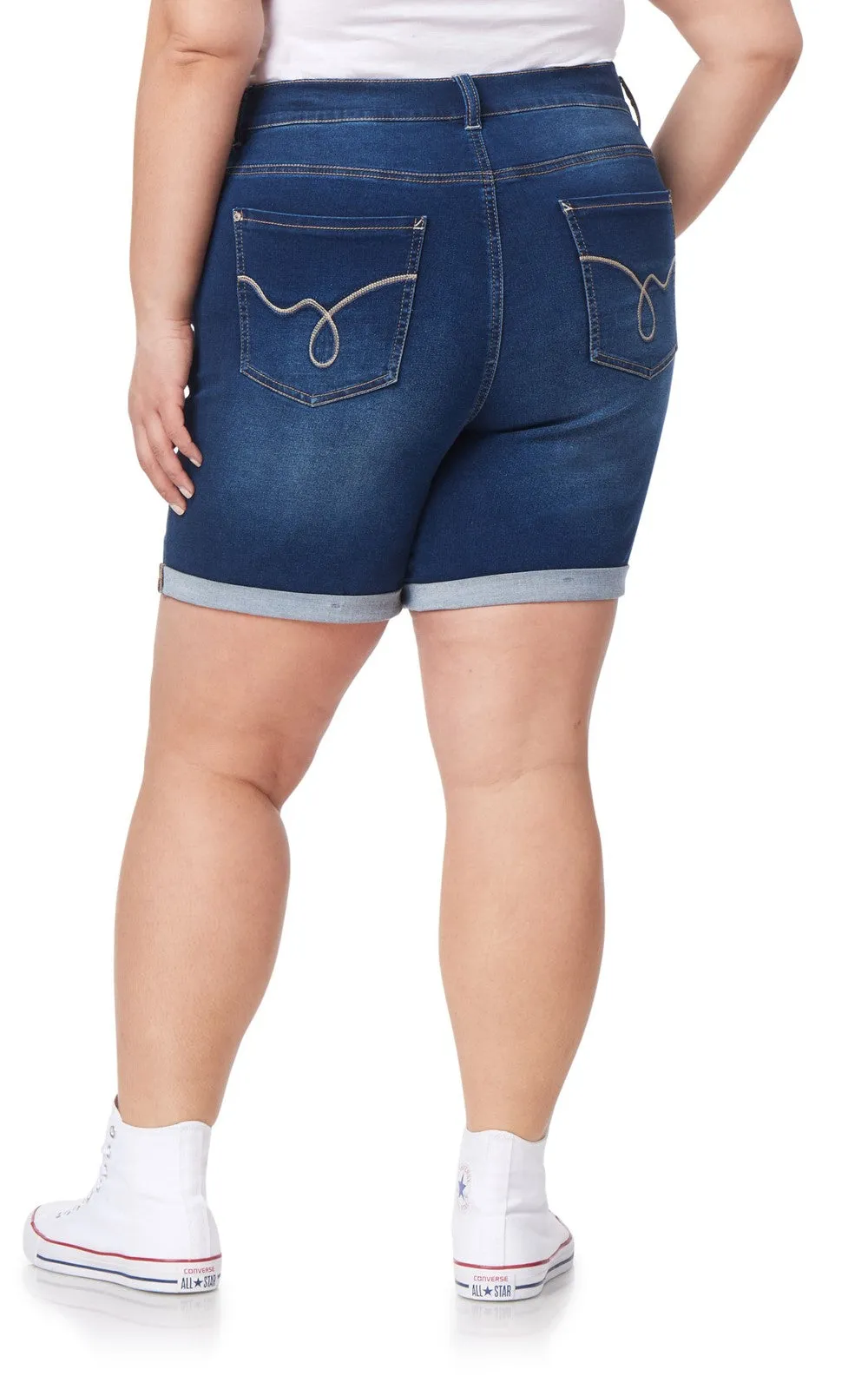 Plus InstaSoft® Irresistible Midi Shorts sold by Wallflower product image thumbnail 3