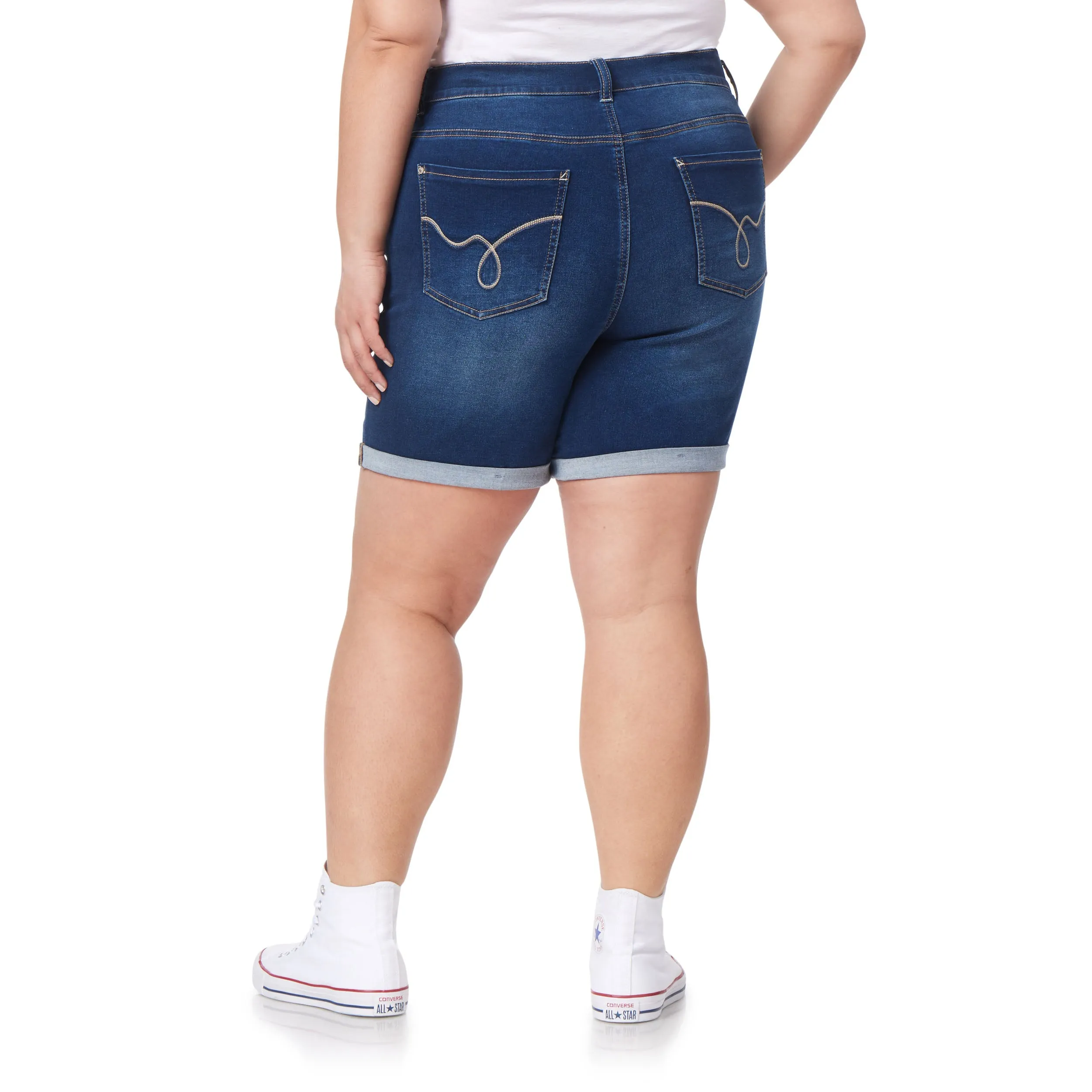 Plus InstaSoft® Irresistible Midi Shorts sold by Wallflower product image thumbnail 4