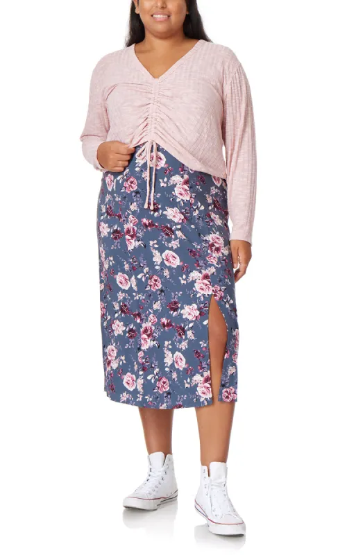 Shiloh Tie-Front Cropped Cardigan & Midi Dress Set sold by Wallflower