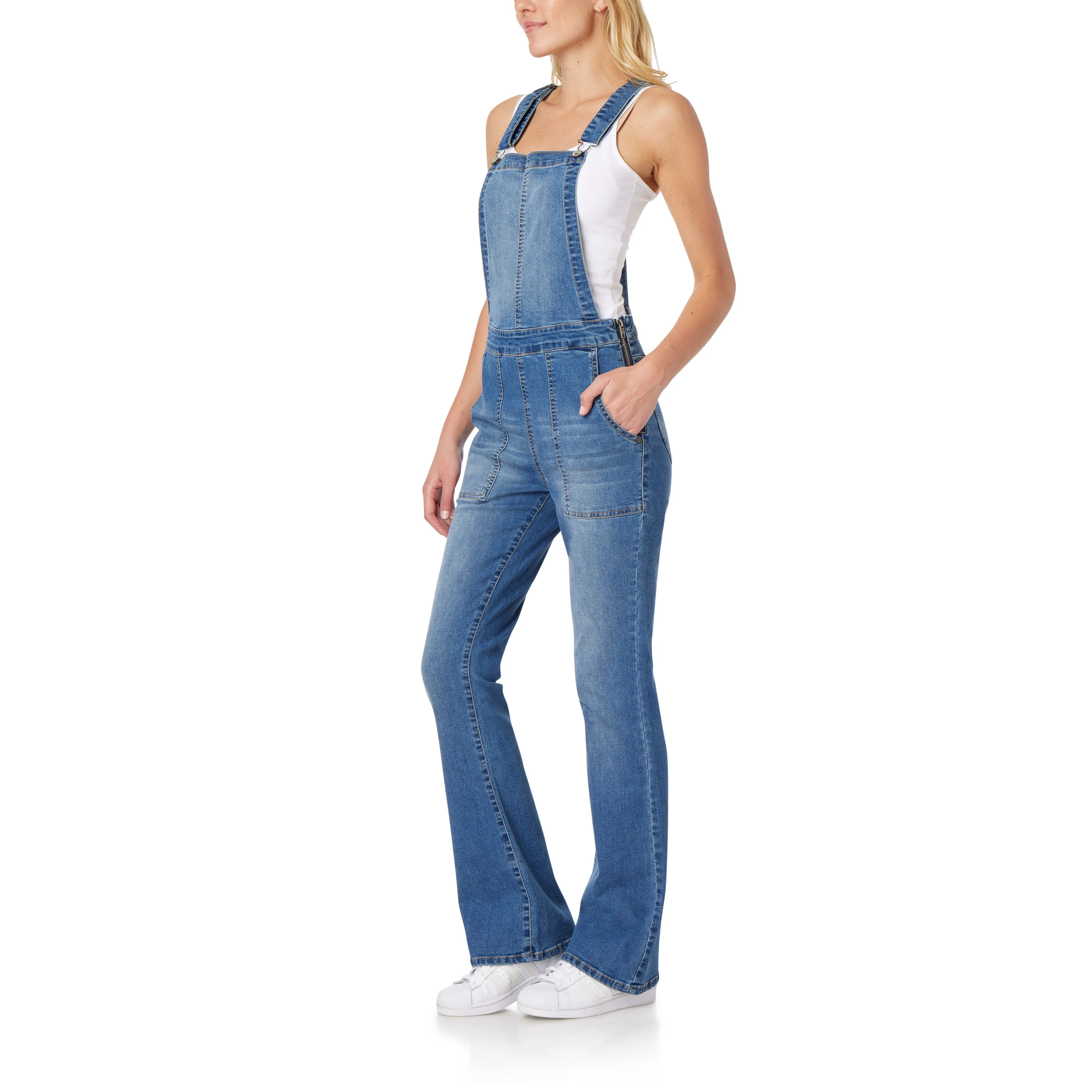 High Rise Flare Overalls sold by Wallflower product image thumbnail 2