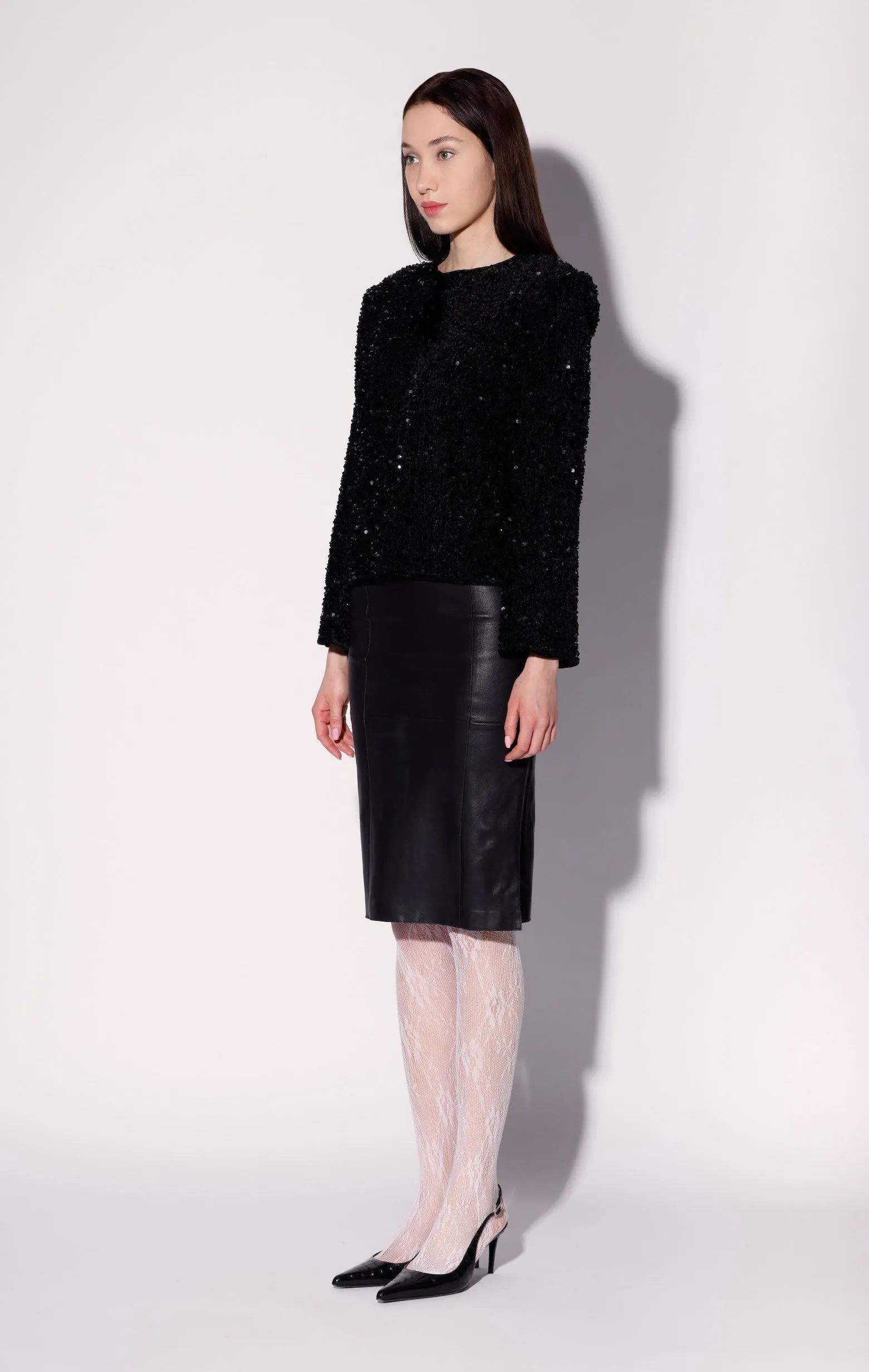 Janelle Jacket, Black Sequin sold by Walter Baker product image thumbnail 3