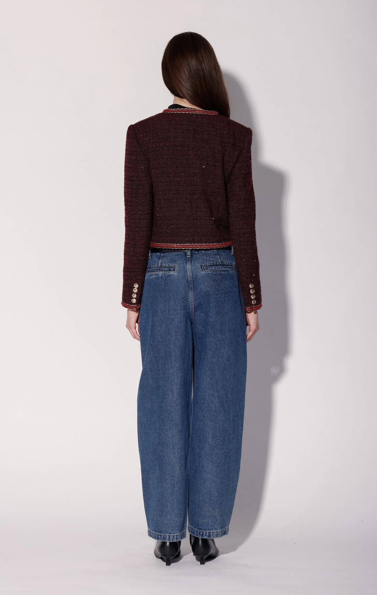 Elodie Jacket, Bordeaux Tweed sold by Walter Baker product image thumbnail 4