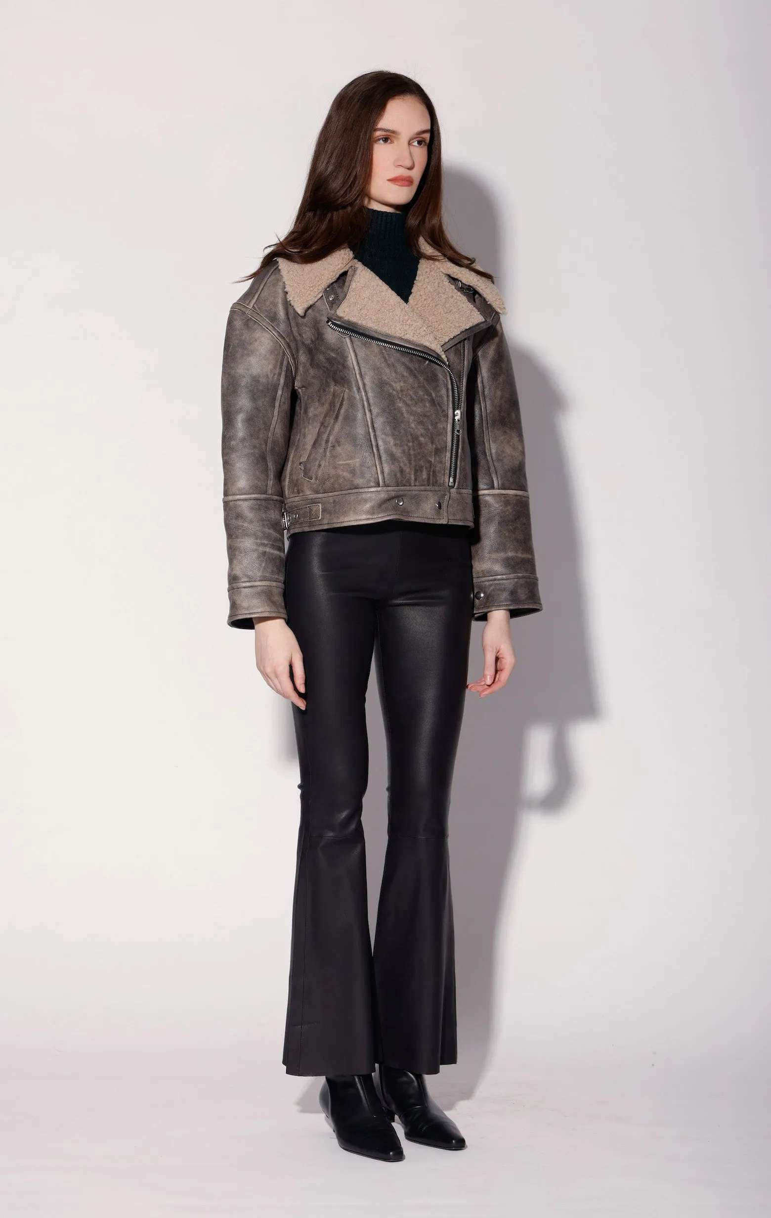 Richie Jacket, Black Sand/Beige - Leather sold by Walter Baker product image thumbnail 3