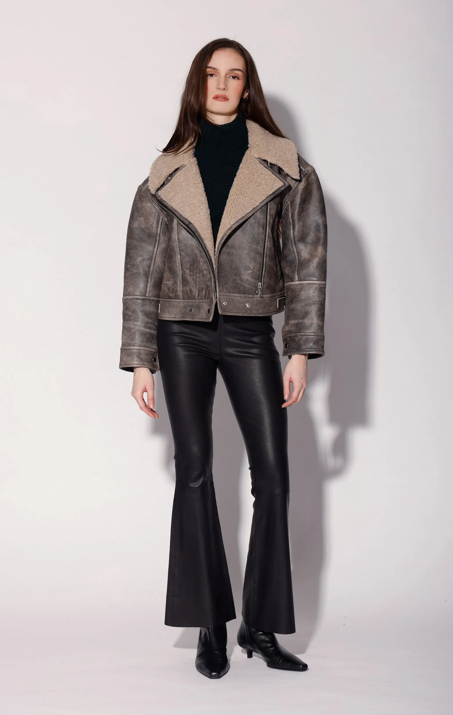 Richie Jacket, Black Sand/Beige - Leather sold by Walter Baker product image thumbnail 2