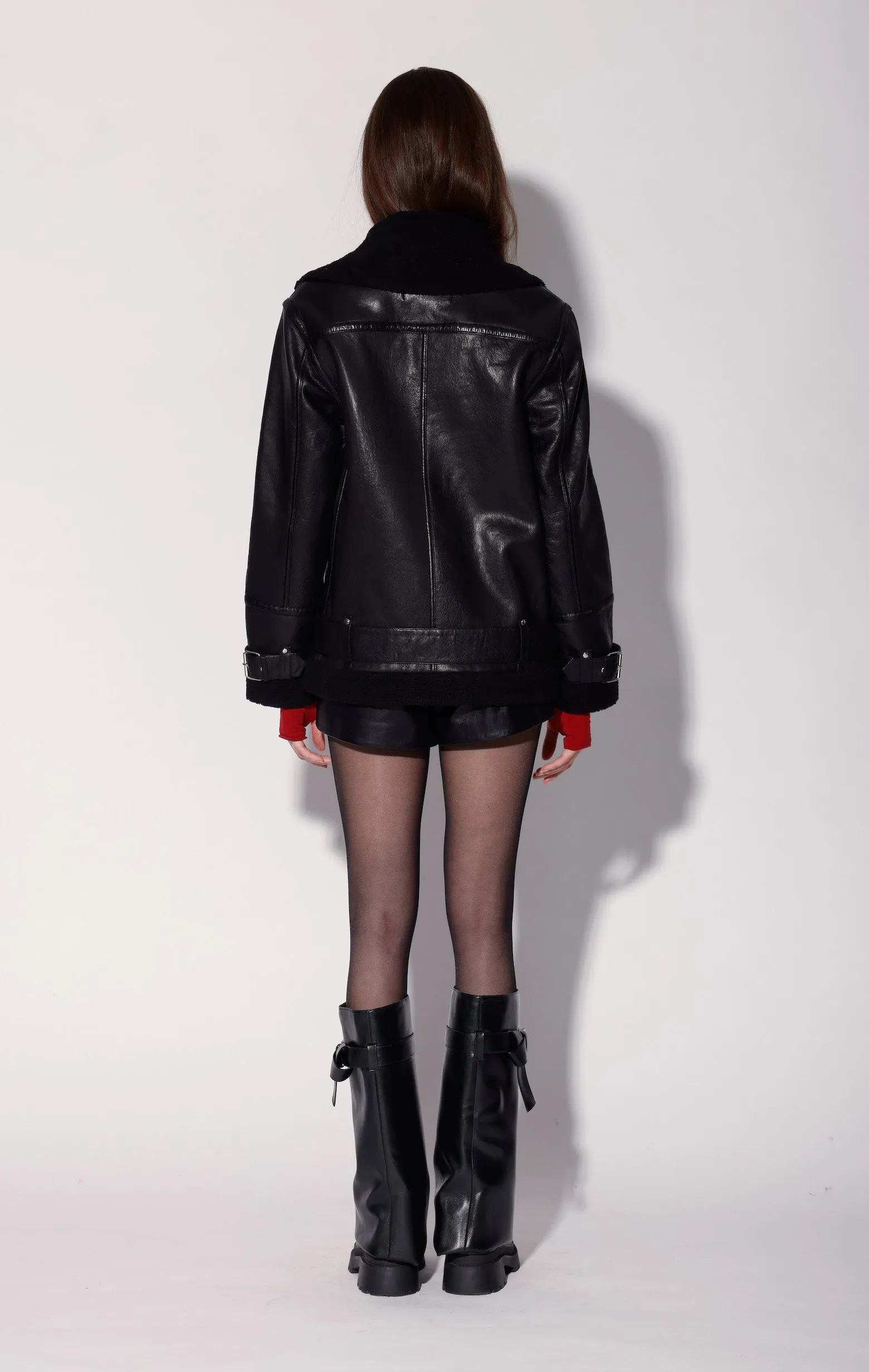 Celine Jacket, Black/Black - Leather sold by Walter Baker product image thumbnail 4