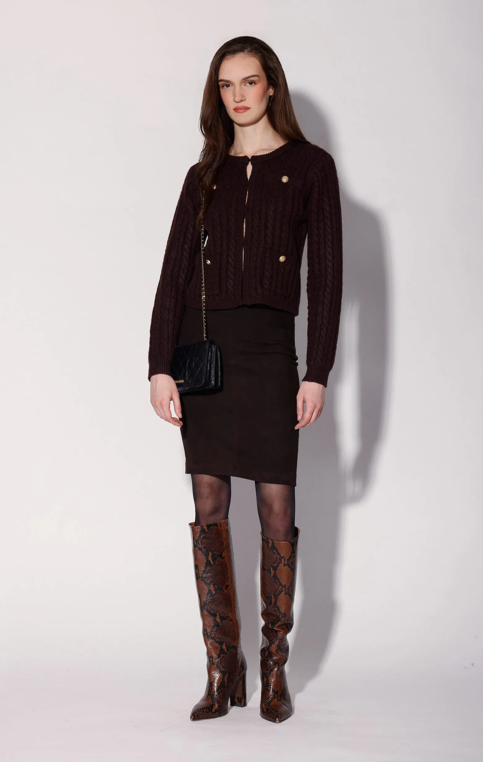 Giselle Cardigan, Plum sold by Walter Baker product image thumbnail 2