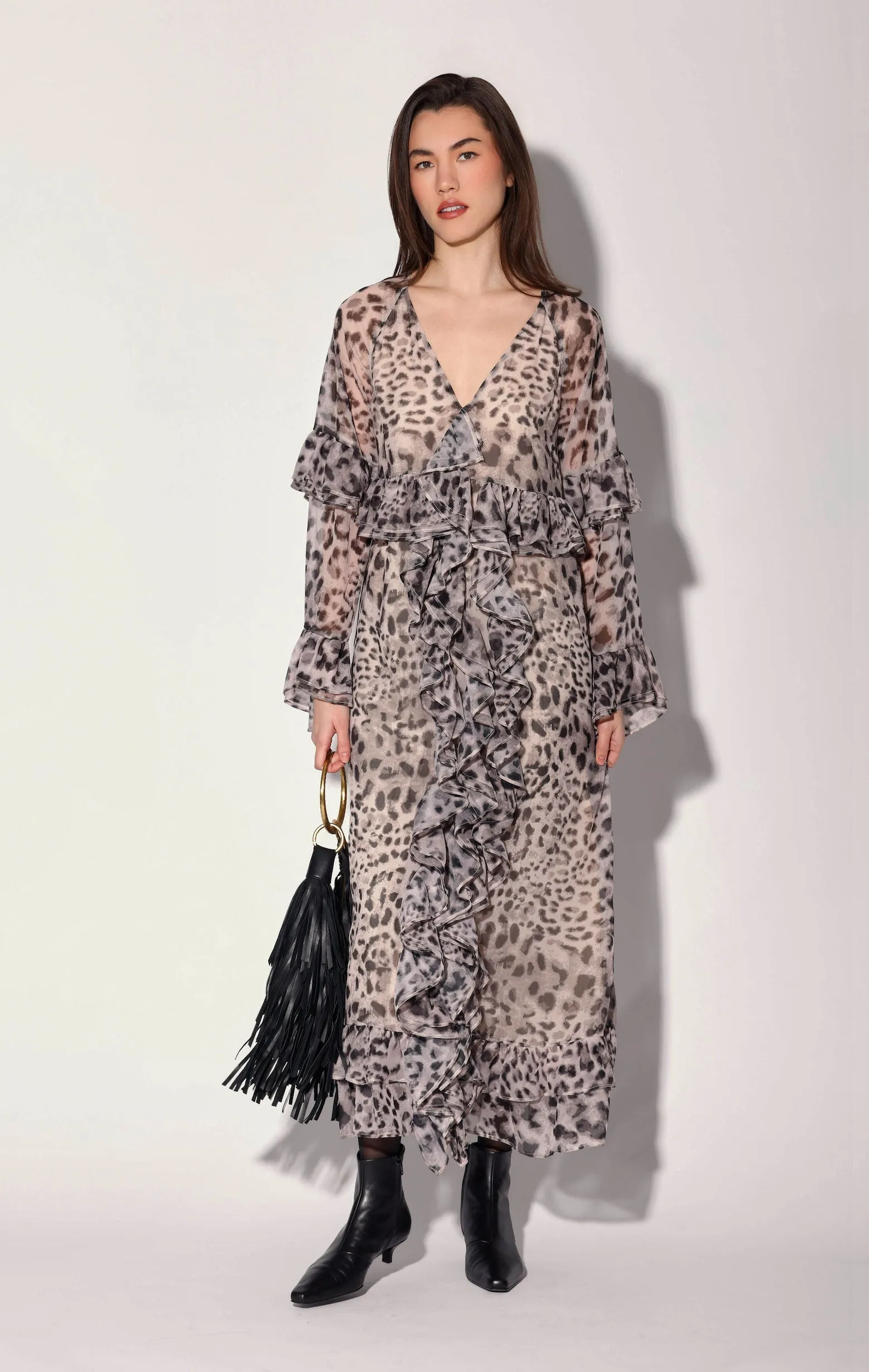 Alicia Dress, Tibet Leopard sold by Walter Baker product image thumbnail 2