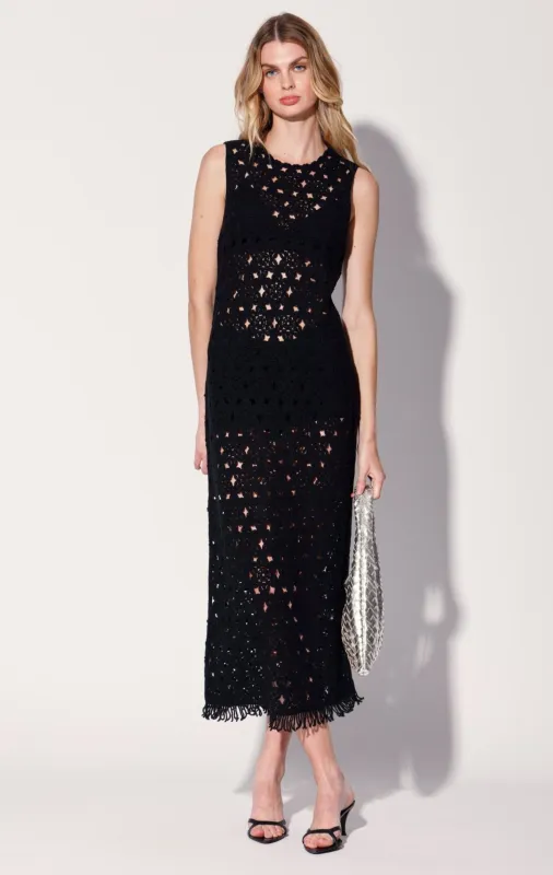 Brianna Dress, Dot Crochet Black sold by Walter Baker