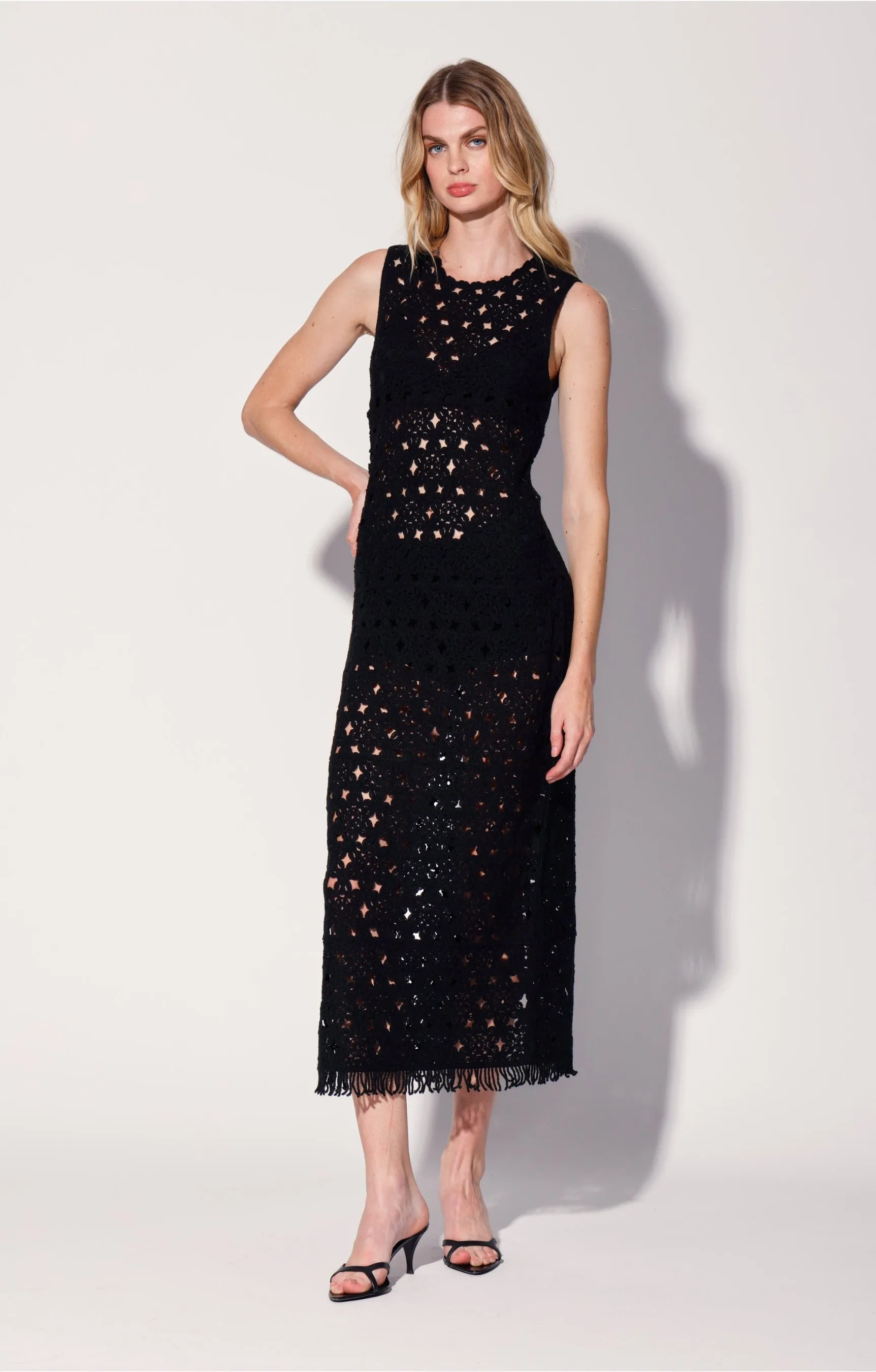 Brianna Dress, Dot Crochet Black sold by Walter Baker product image thumbnail 2