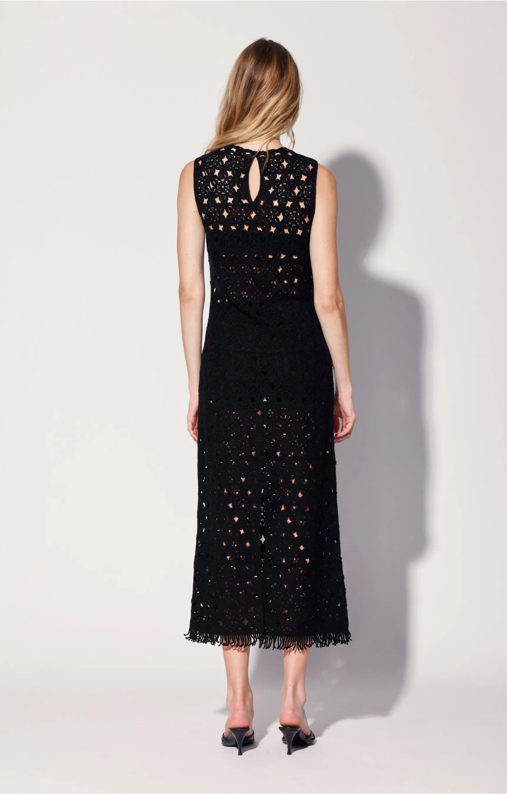 Brianna Dress, Dot Crochet Black sold by Walter Baker product image thumbnail 4