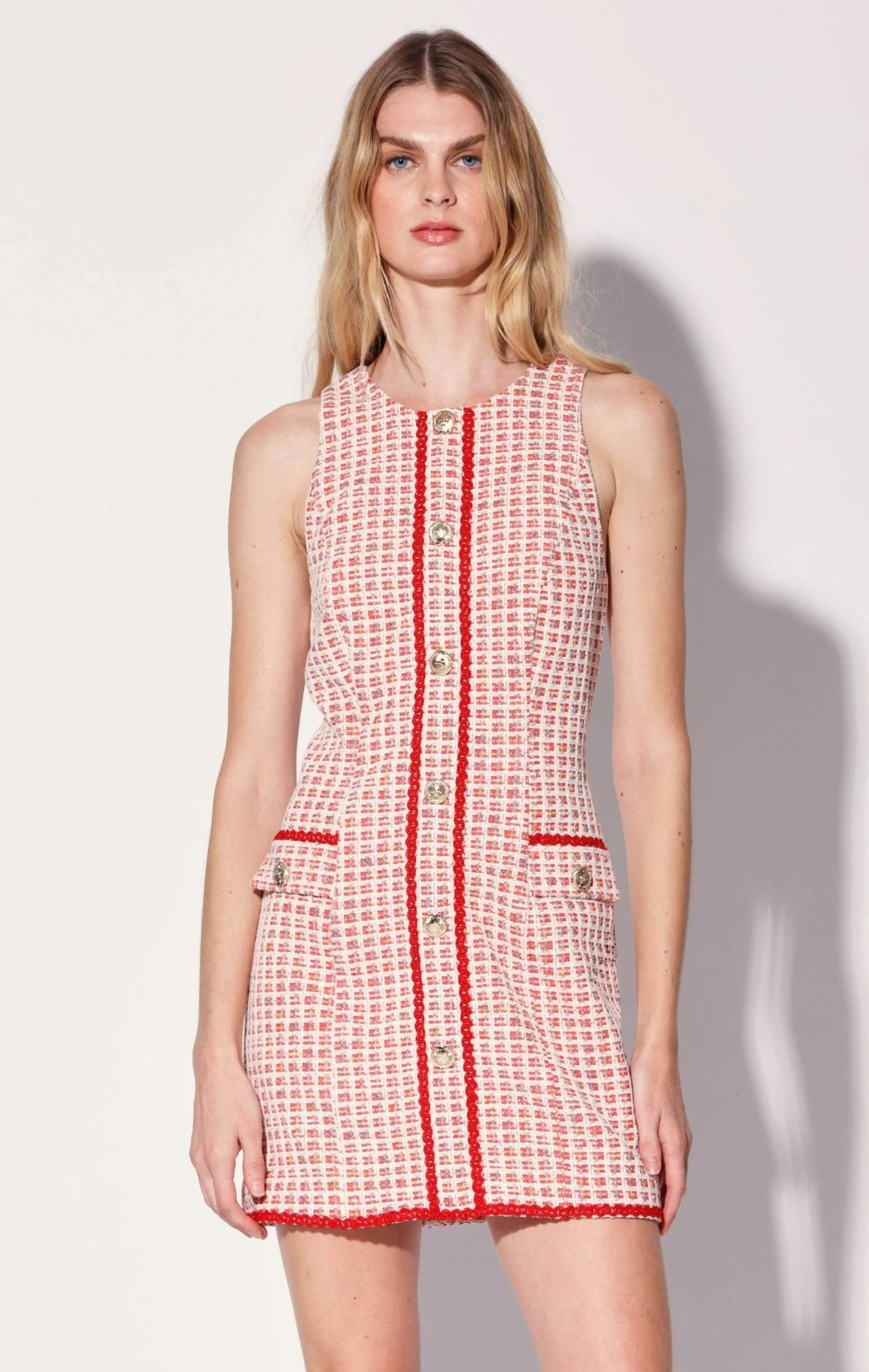 Alexia Dress, Valley Red Tweed sold by Walter Baker