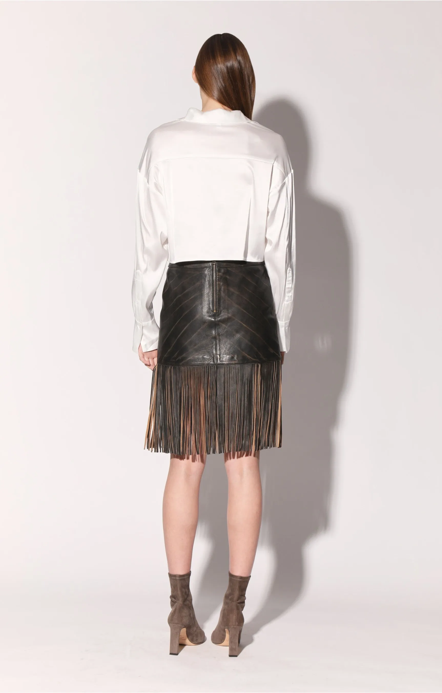 Sabrina Skirt, Black Beige - Leather sold by Walter Baker product image thumbnail 4