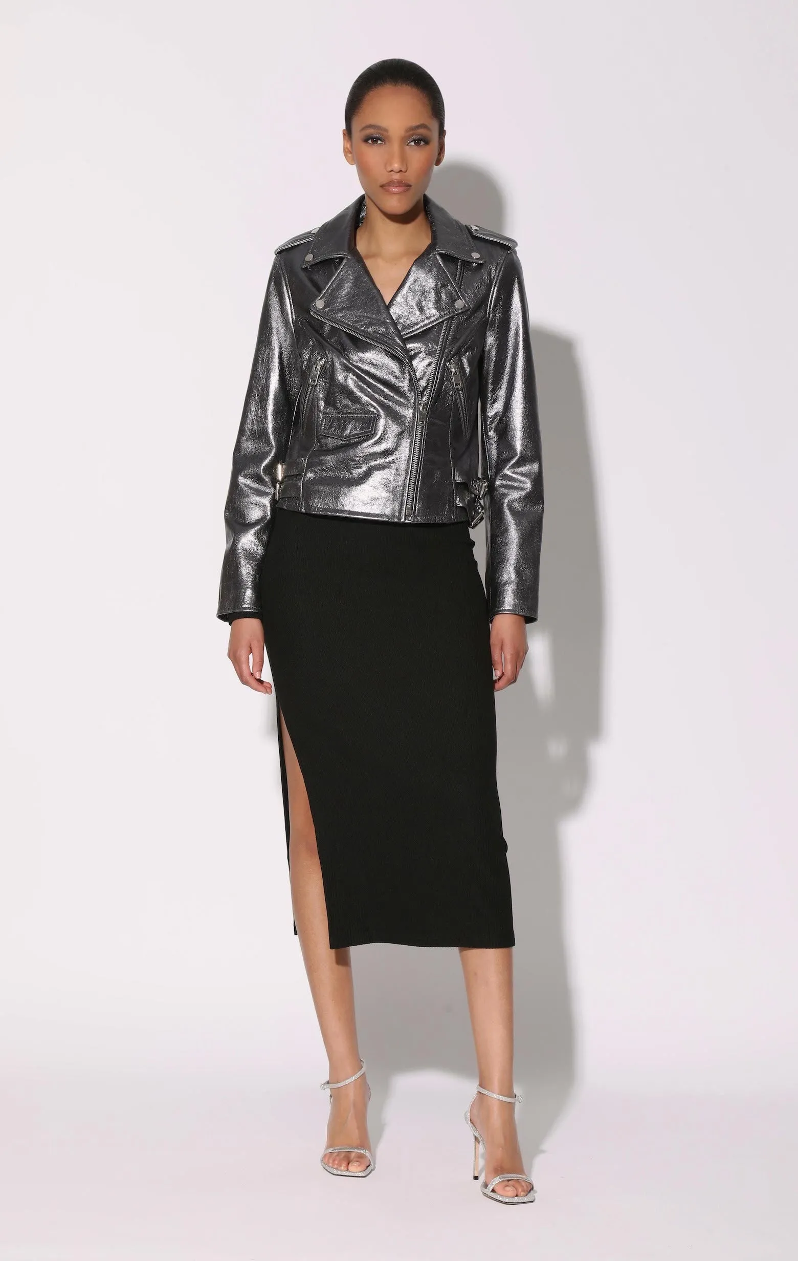 Liz Jacket, Gunmetal - Leather sold by Walter Baker product image thumbnail 2