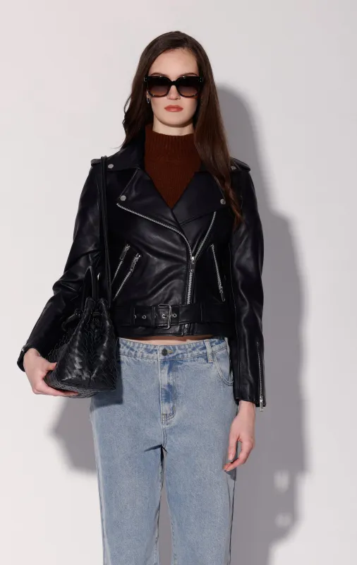 Allison Jacket, Black - Leather sold by Walter Baker