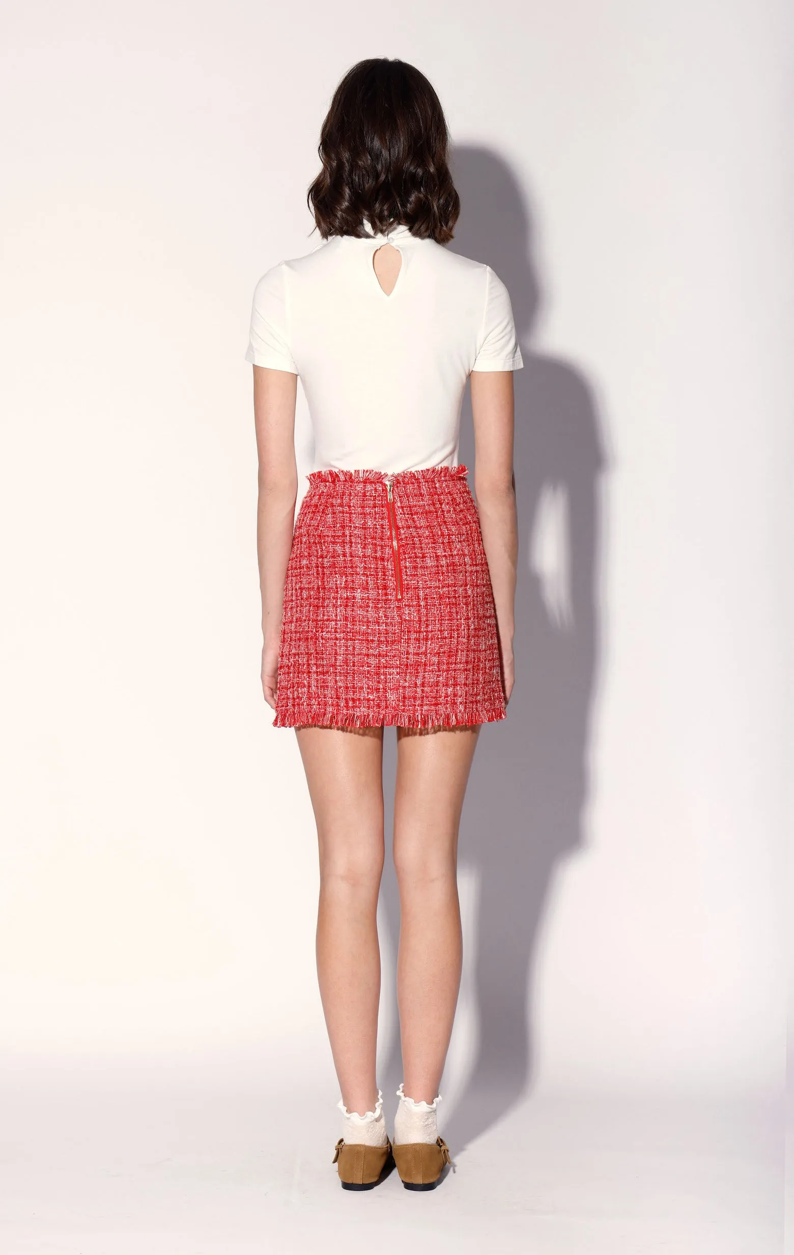 Rebel Skirt, Cherry Tweed sold by Walter Baker product image thumbnail 4