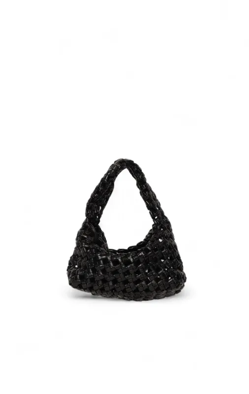 Mackenzie Woven Knot Hobo, Black sold by Walter Baker