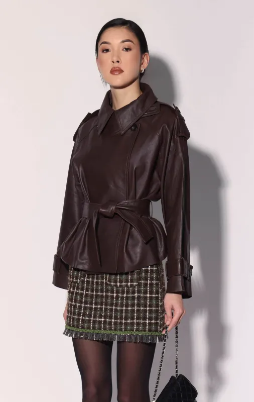 Eliana Jacket, Mocha - Leather sold by Walter Baker