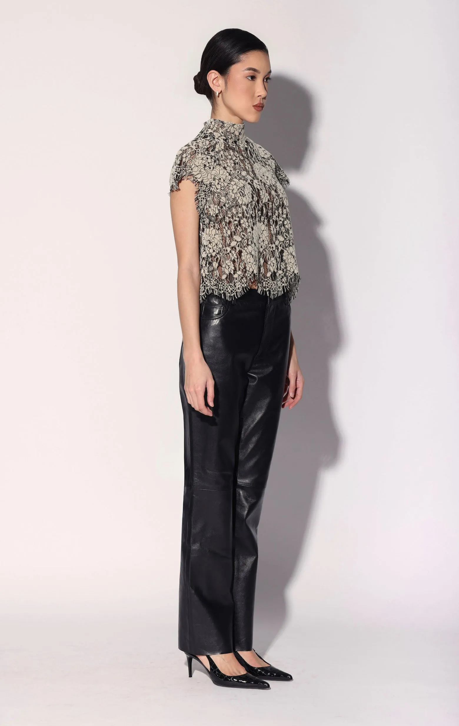 Dalton Top, Ivory Black Lace sold by Walter Baker product image thumbnail 3