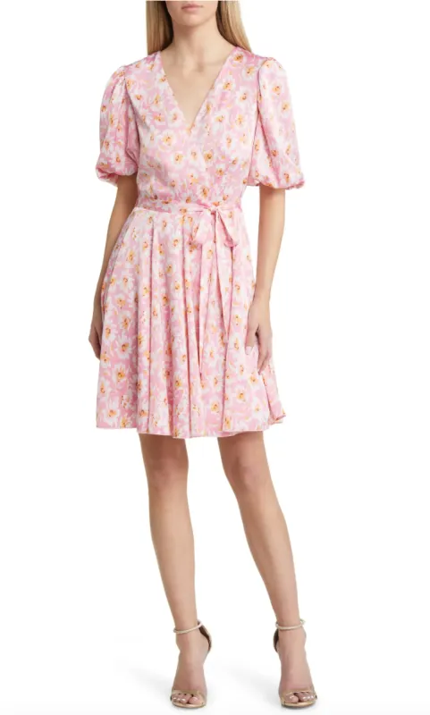 FAUX WRAP MINI DRESS sold by Wayf