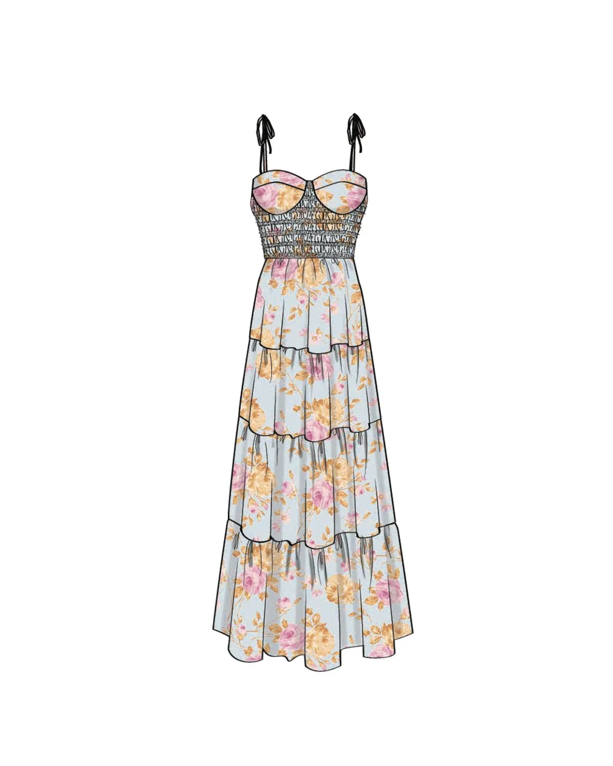 RACHELLE TIERED DRESS sold by Wayf product image thumbnail 2