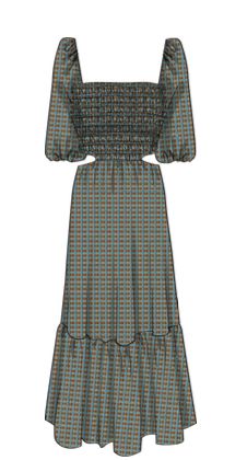 LYLA SMOCKED MIDI DRESS sold by Wayf