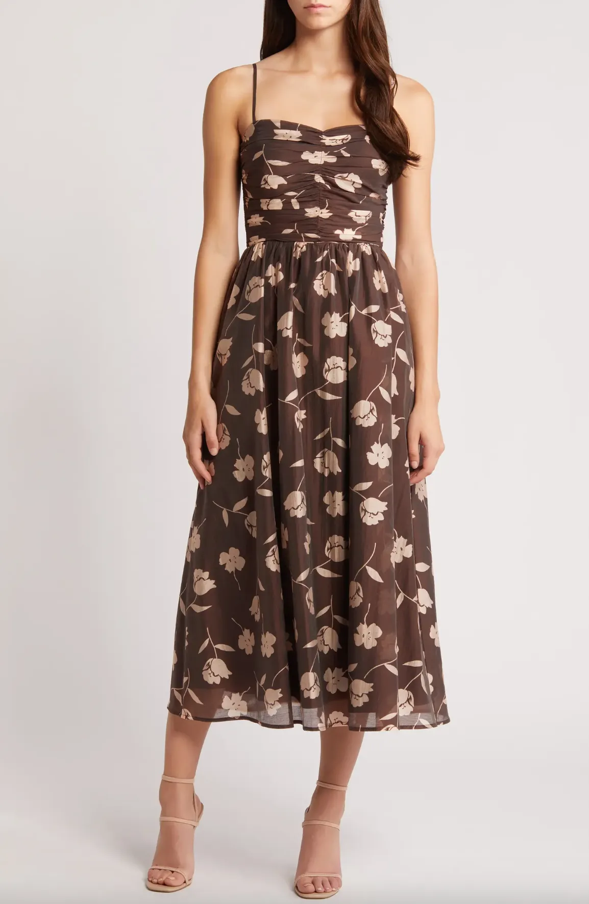 RUCHED MIDI DRESS sold by Wayf