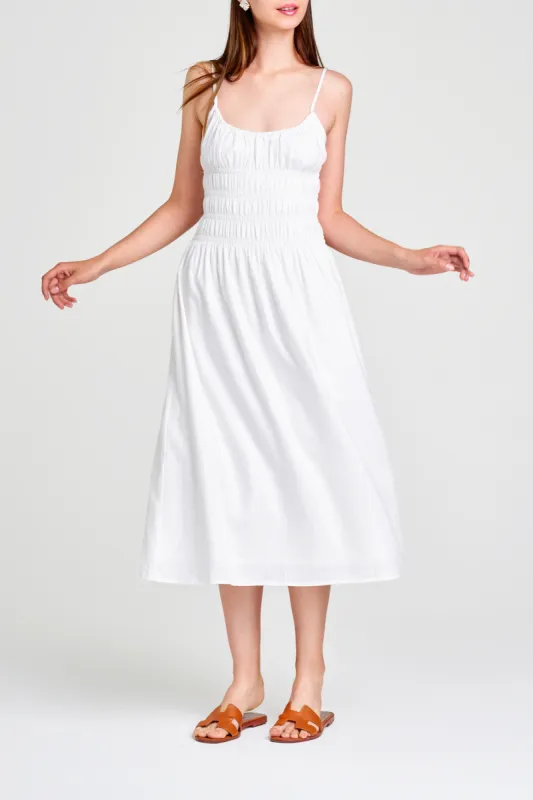 ISABELLE SMOCKED MIDI DRESS sold by Wayf