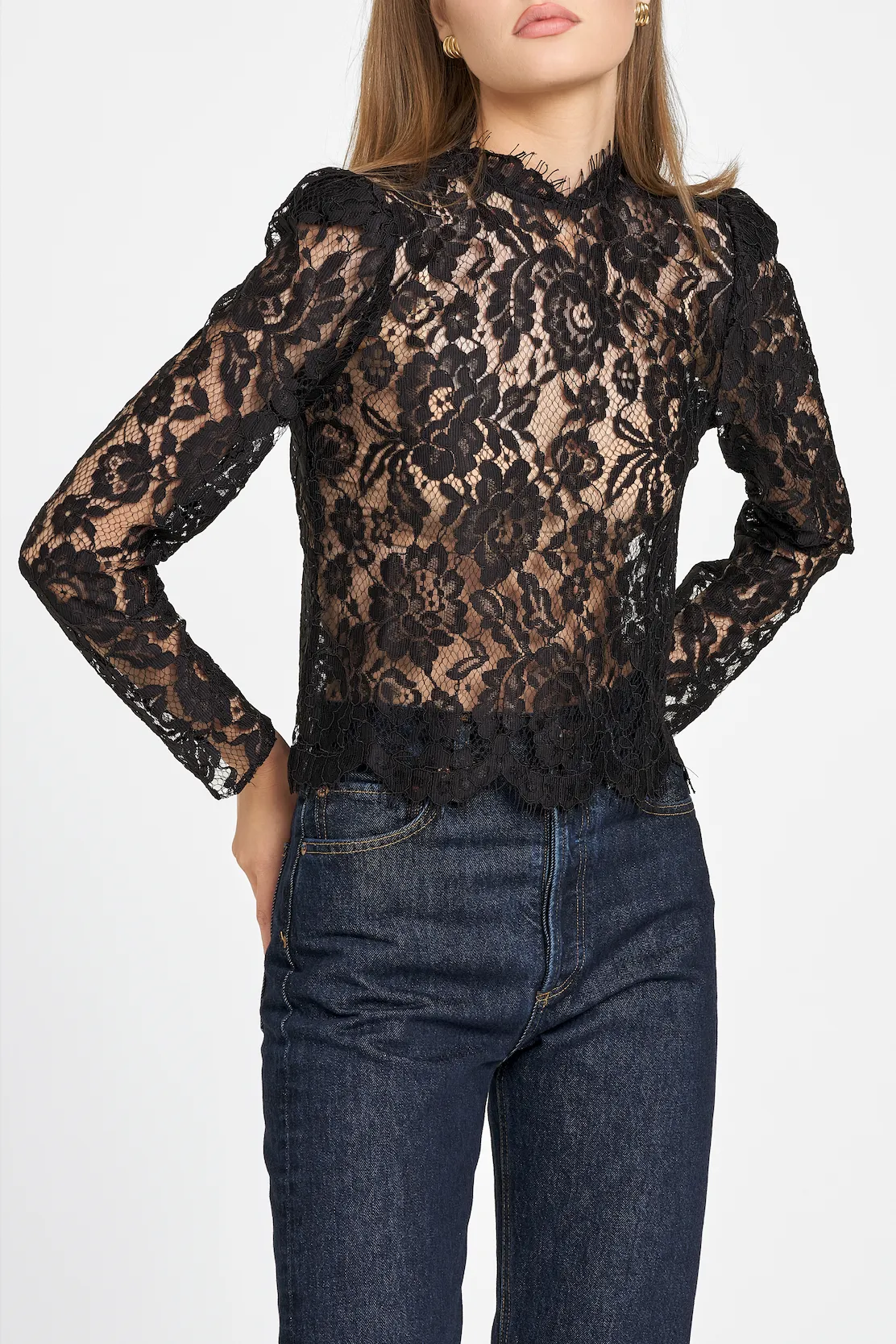 NELL LACE TOP sold by Wayf
