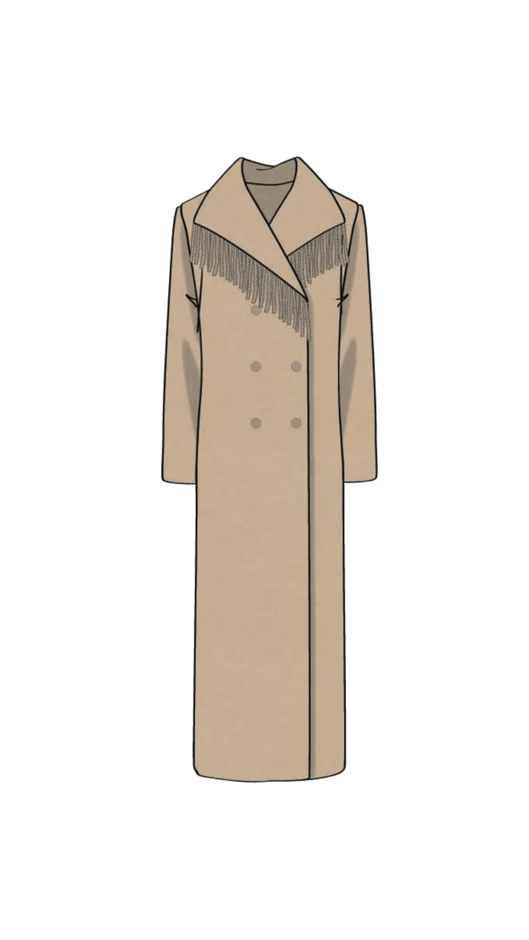 GREYSON FRINGE COAT sold by Wayf