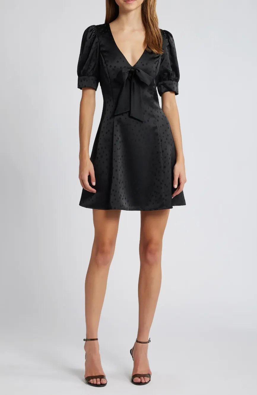 Dot Jacquard Satin Minidress sold by Wayf product image thumbnail 2