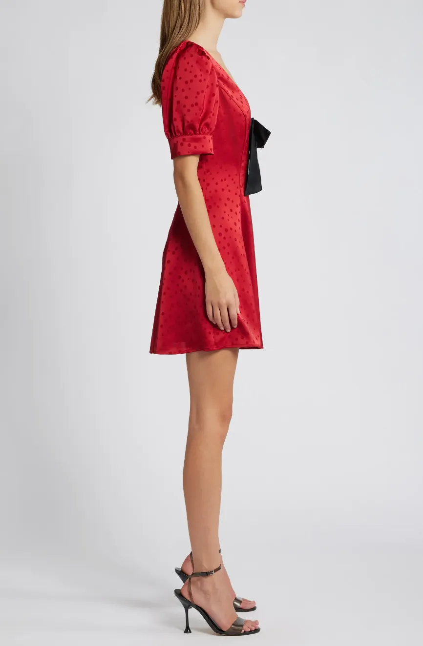 Dot Jacquard Satin Minidress sold by Wayf product image thumbnail 3