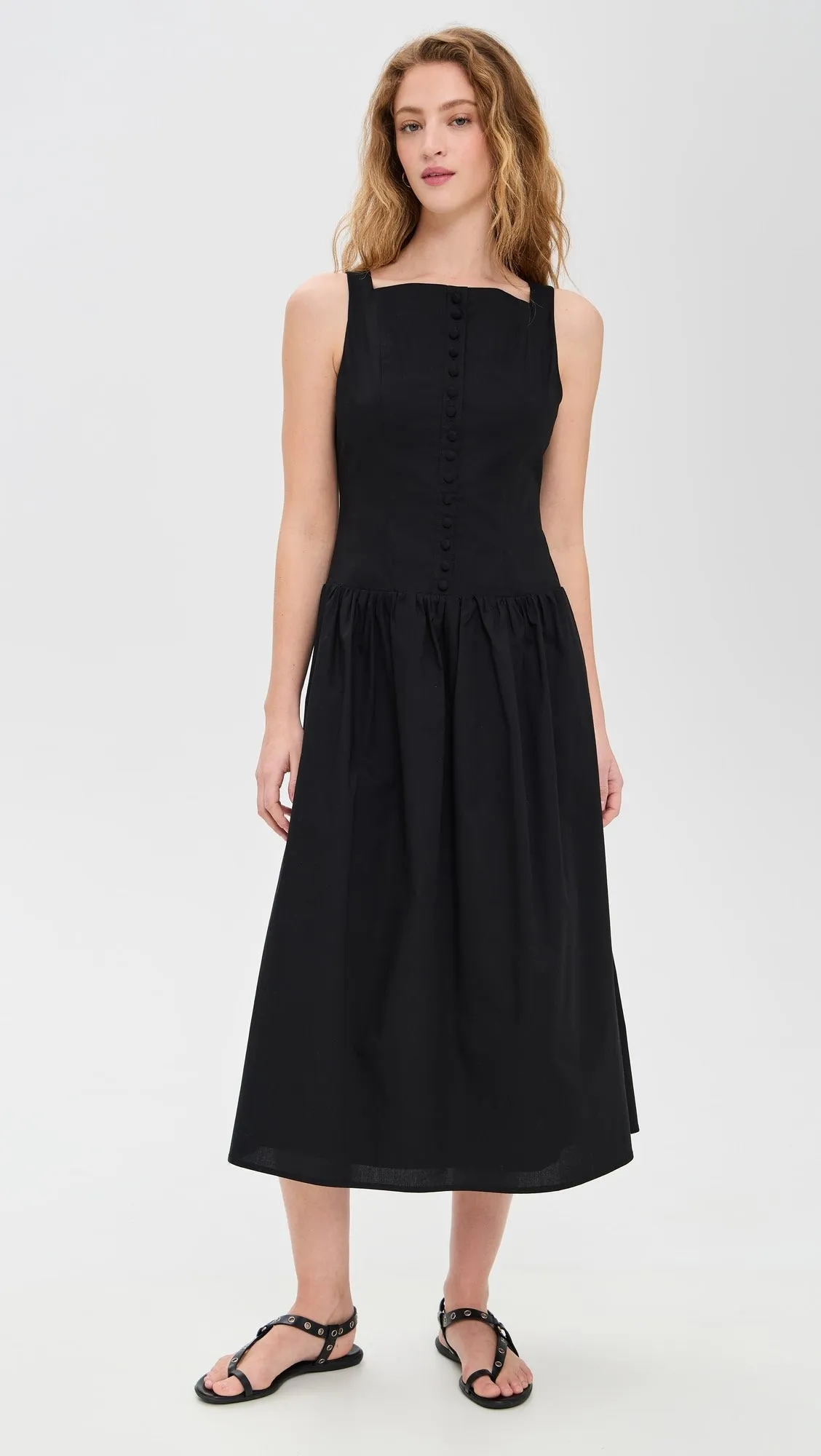 BUTTON UP MIDI DRESS sold by Wayf