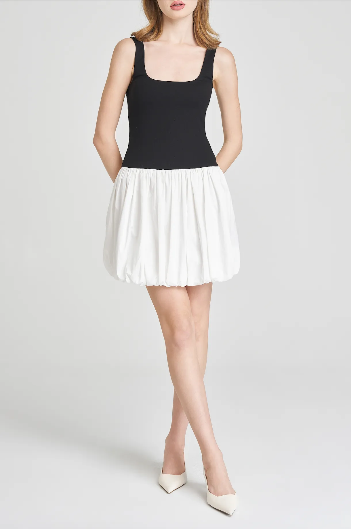 LILAH BUBBLE HEM MINI DRESS sold by Wayf product image thumbnail 2